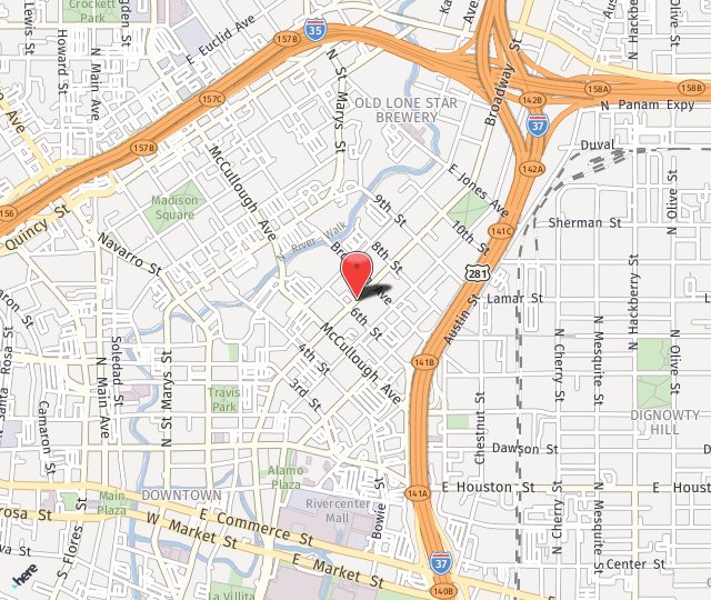 Location Map: 608 Broadway San Antonio, TX 78215