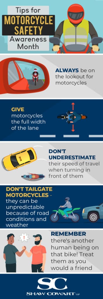 Infographic: Tips for motorcycle safety awareness month